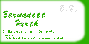 bernadett harth business card